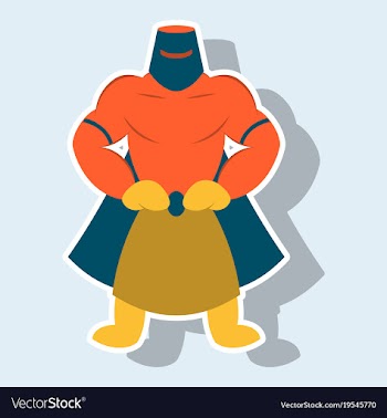 Man superhero superhero standing icon in vector image