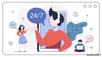 Man support clients and help them with problems