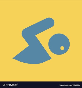 Man swimmer swimming sign vector image