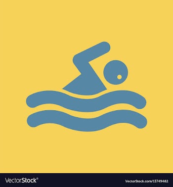 Man swimmer vector image