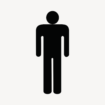 Man symbol  clipart, black | Free PSD - rawpixel