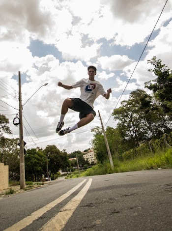 Man Taking Jumpshot Photo