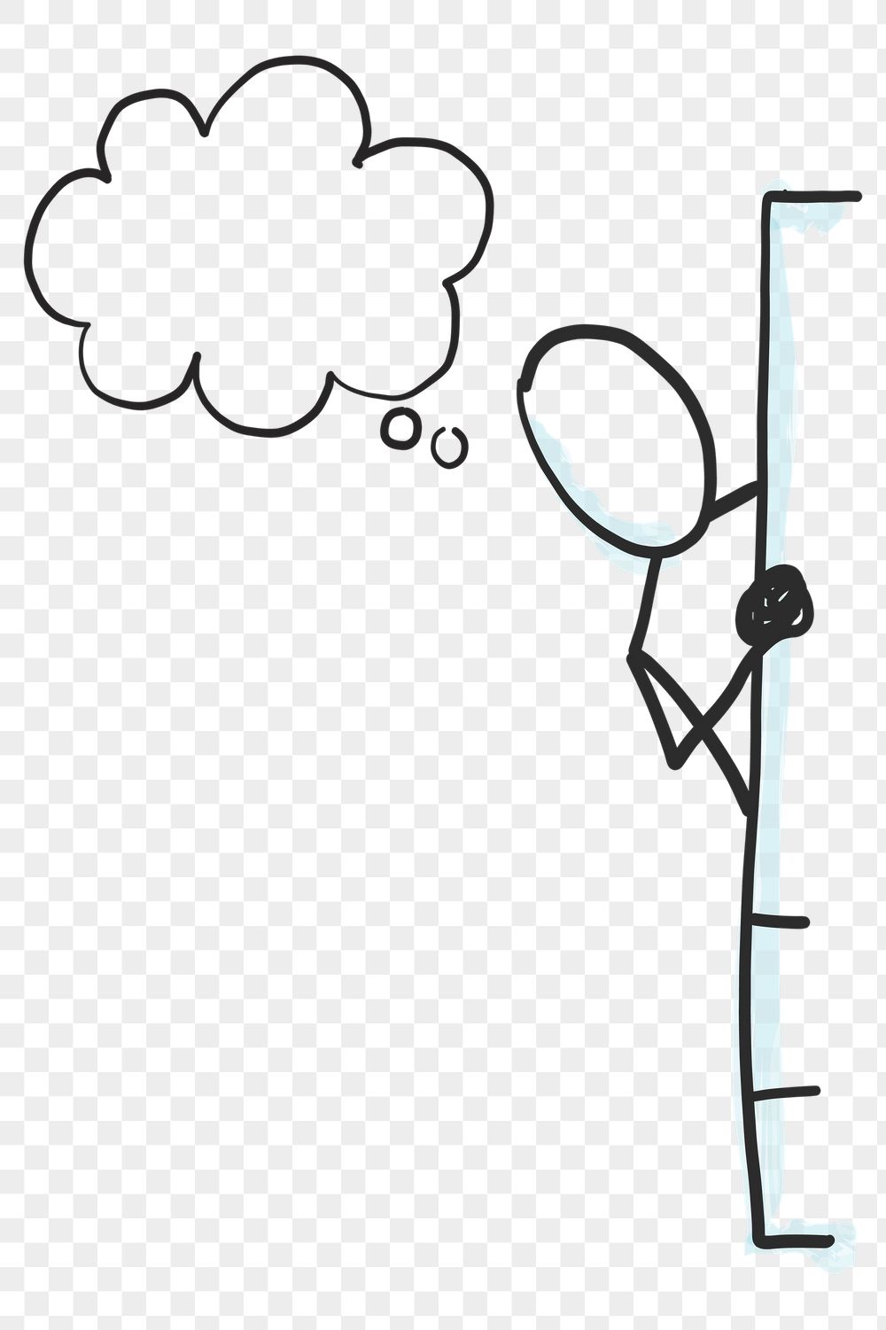 Man thinking png, blank think | Free PNG - rawpixel