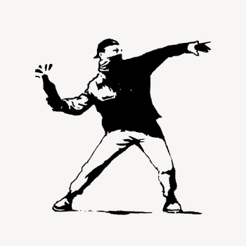 Man throwing molotov cocktail drawing, | Free PSD - rawpixel