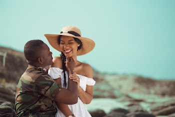 Man Touching Woman's Chin