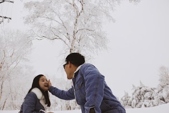Man Touching Women's Face