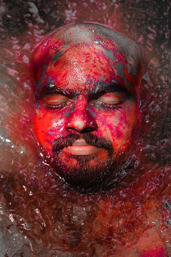 Man Underwater With Face Shown