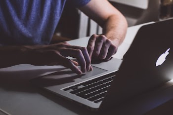 Man using a MacBook