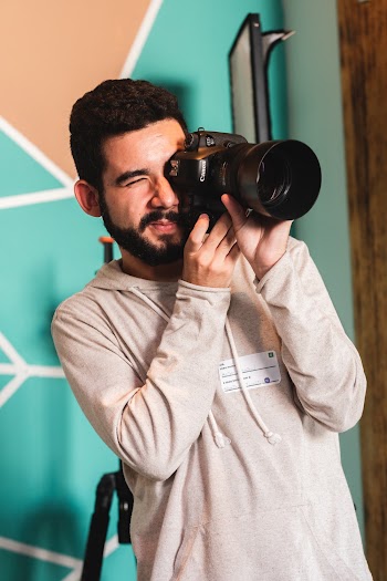 Man Using Dslr Camera