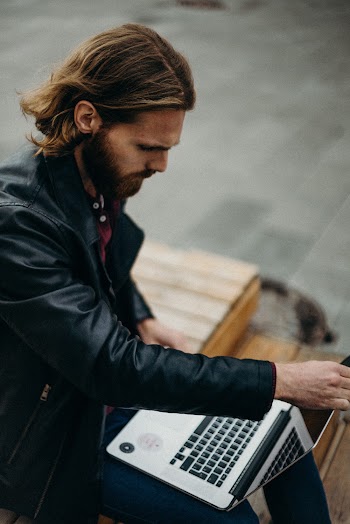 Man Using Laptop
