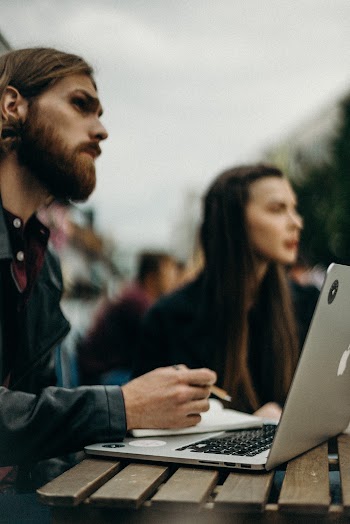 Man Using Laptop