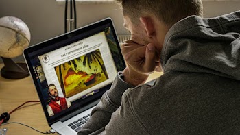 Man Using Laptop Computer