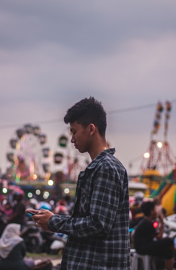 Man Using Smartphone