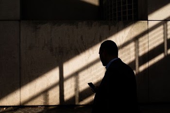 man using smartphone