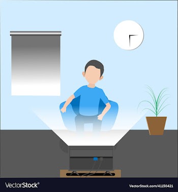 man waching tv at early morning