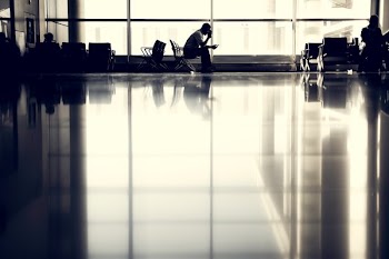 Man Waiting Alone