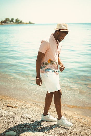 Man Walking on Beach