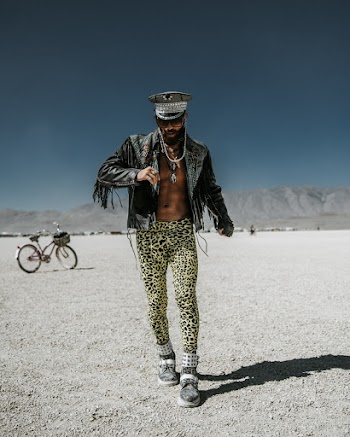 Man Walking on Desert
