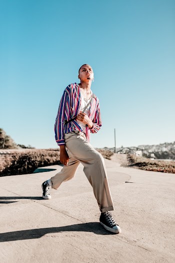 Man Walking on Street