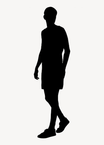 Man walking silhouette, body gesture | Free PSD Illustration - rawpixel