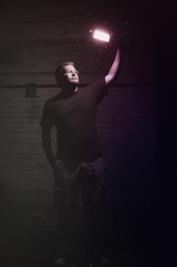 Man Wearing Black Crew-neck Shirt