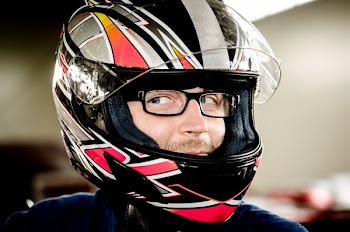 Man Wearing Black Gray Red Motorcycle Helmet