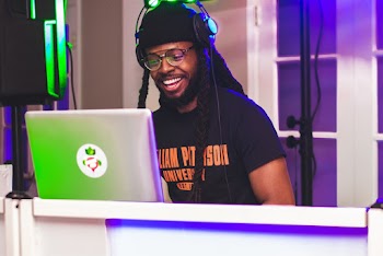 Man Wearing Black Headphones