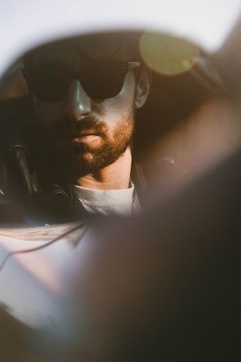 man wearing black sunglasses