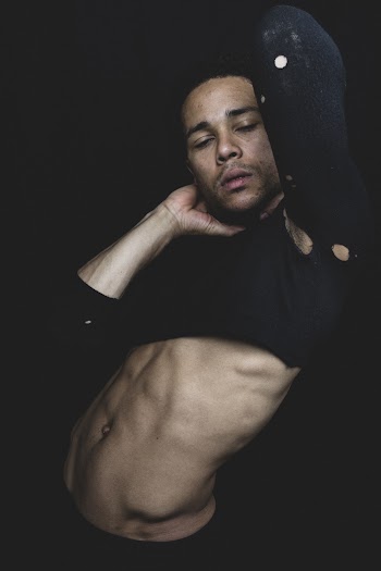Man Wearing Black Top