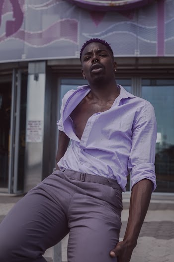 Man Wearing Blue Dress Shirt