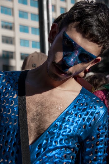 Man Wearing Blue Top