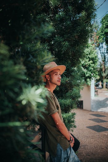 Man Wearing Brown Cap