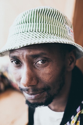Man Wearing Bucket Hat