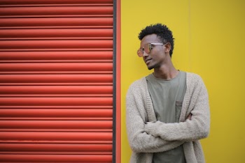 Man Wearing Cardigan And Sunglasses