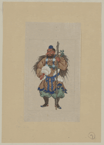 [Man wearing ceremonial costume, carrying | Free Photo - rawpixel