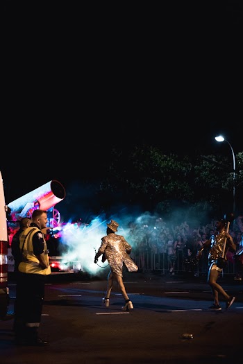 Man Wearing Costume In A Parade