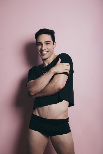 Man Wearing Crop Top and Brief