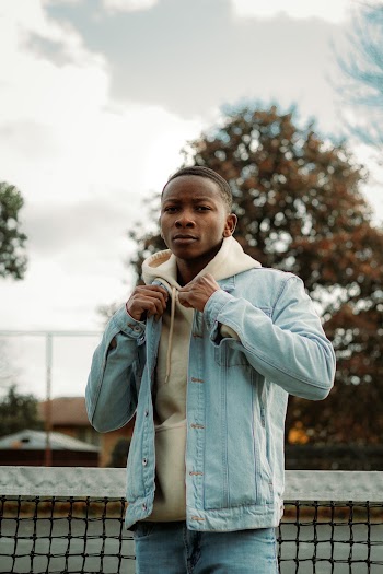 Man Wearing Denim Jacket