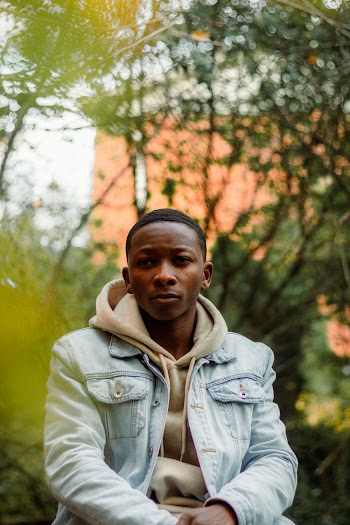 Man Wearing Denim Jacket