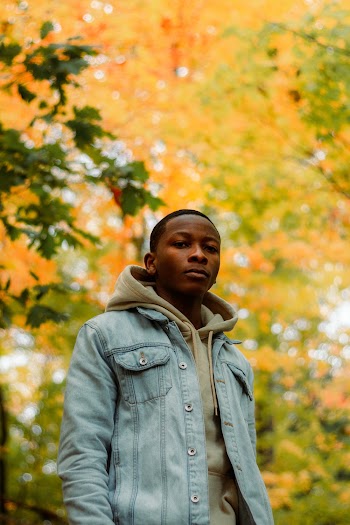 Man Wearing Denim Jacket