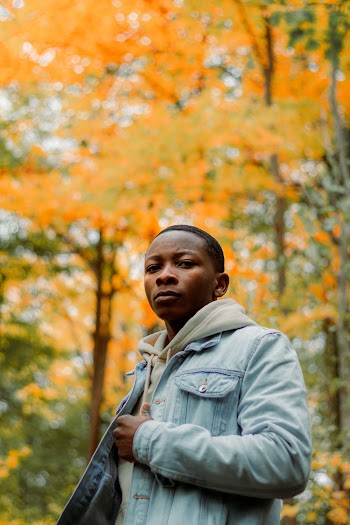 Man Wearing Denim Jacket