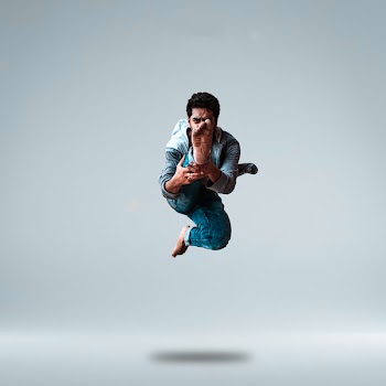 Man Wearing Denim Pants 
