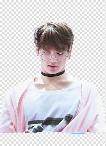 Man wearing gray framed hippie eyeglasses, Jungkook BTS Wings Korean idol, spring day transparent background PNG clipart