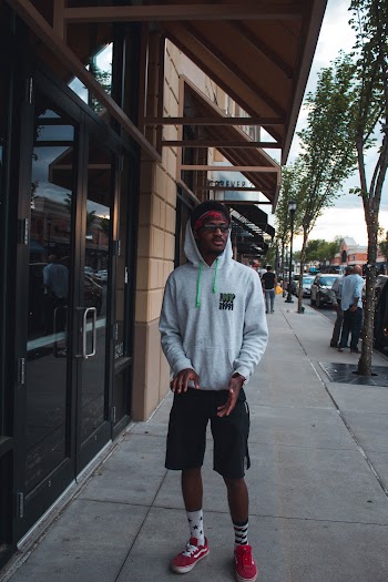 Man Wearing Gray Hoodie