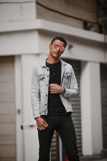 Man Wearing Gray Jacket