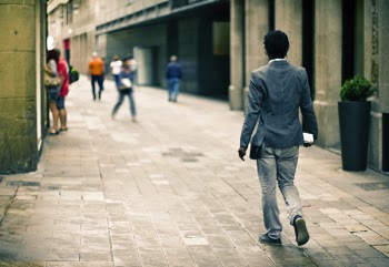 Man Wearing Gray Suit Jacket While on Pathway