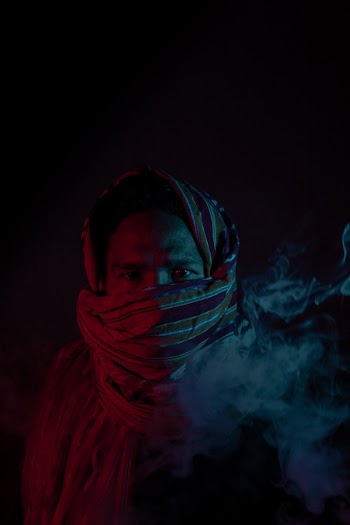 Man Wearing Headscarf