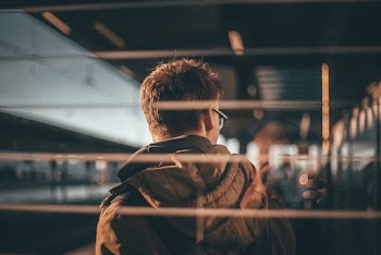 Man Wearing Hooded Jacket