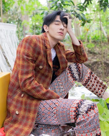 Man Wearing Plaid Blazer