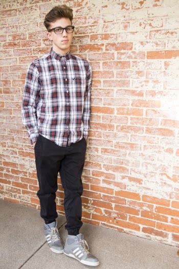 Man Wearing Plaid Dress Shirt And Black Pants 